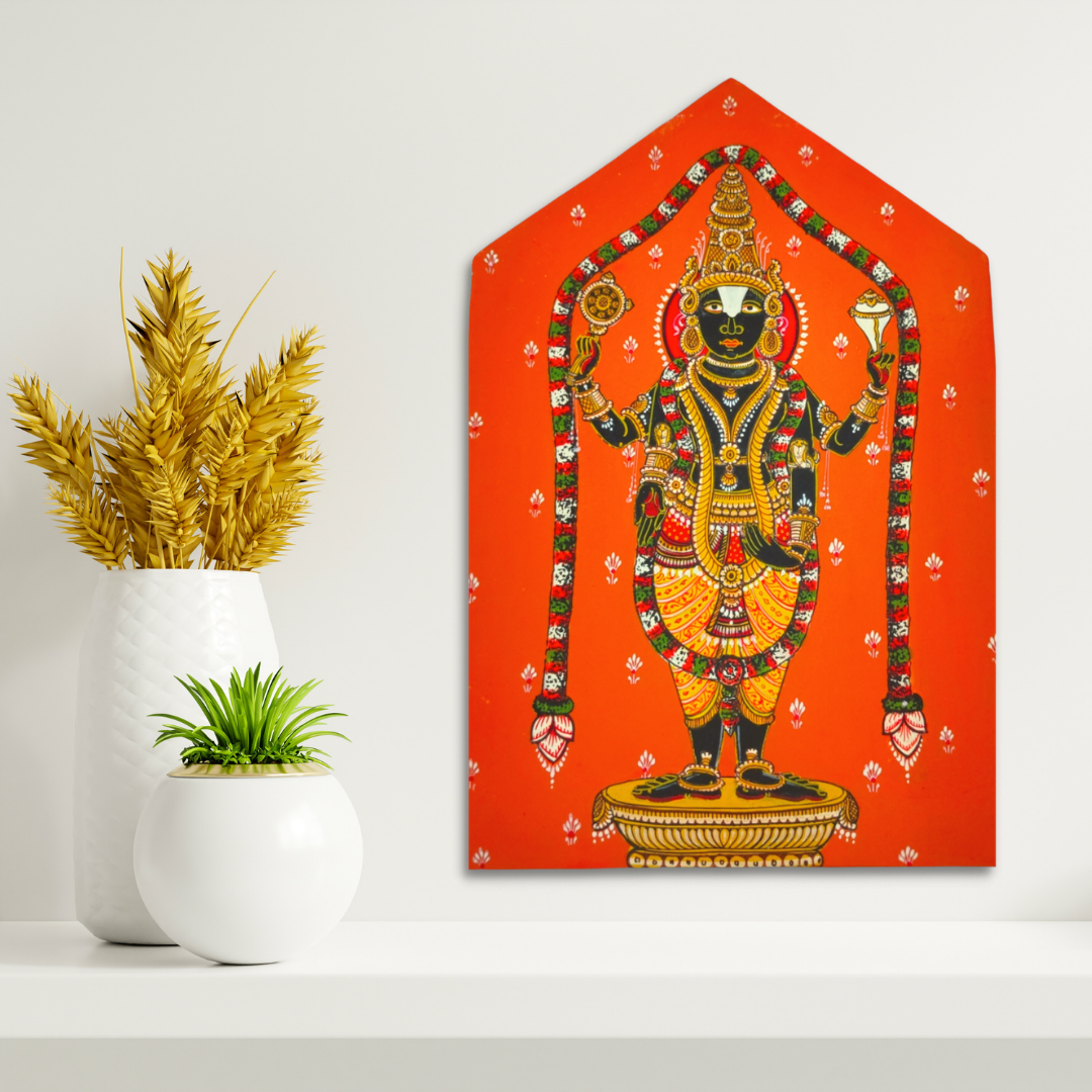 Hand-Painted Balaji Wall Panel
