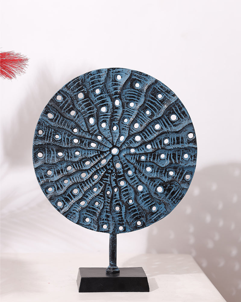 Blue Round Table Showpiece with Stand