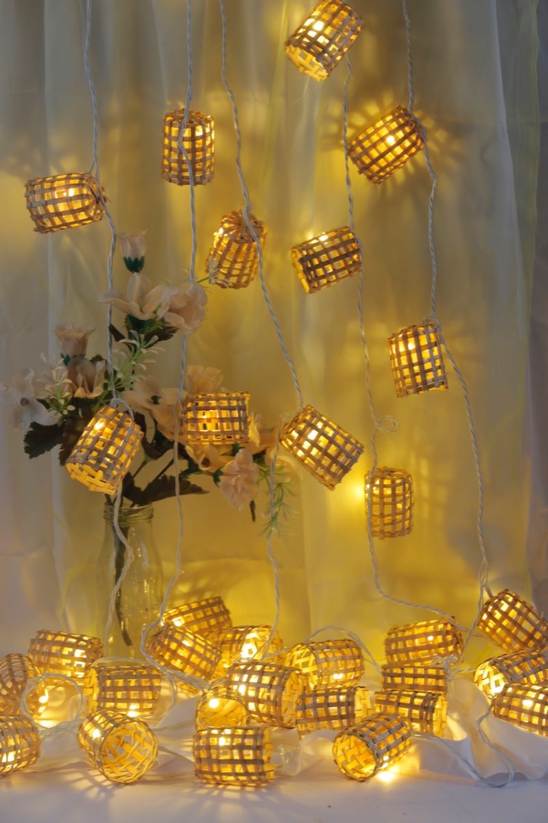 Bamboo Handmade Fairy Light /Festive Decorative Light-Glass Design
