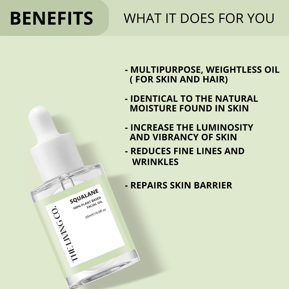 Squalane 100% Plant Based Facial Oil