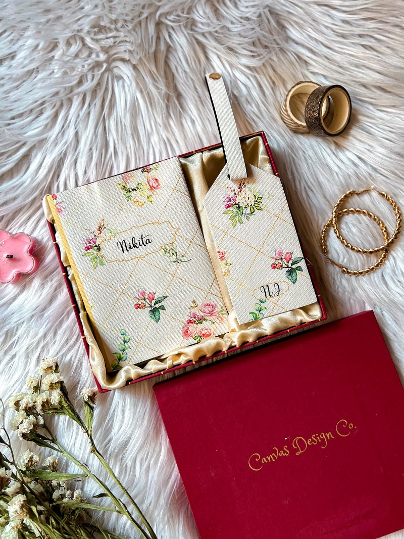 Vintage Floral Passport Cover + Luggage Tag