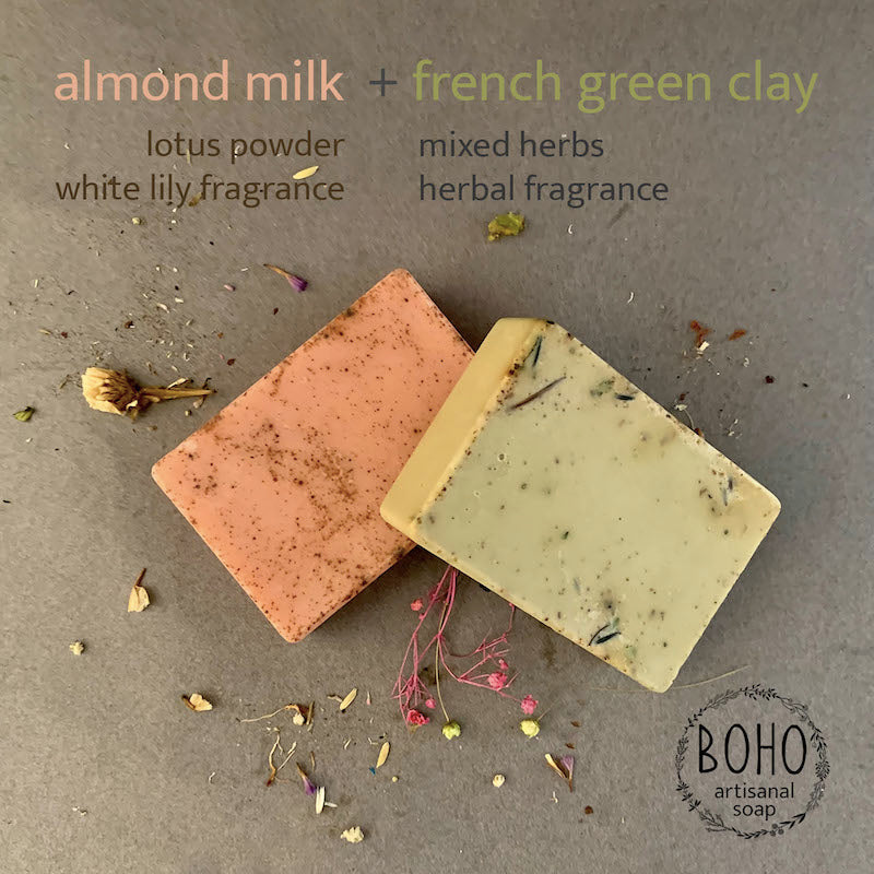 Almond Milk & French Green Clay Soap Combo