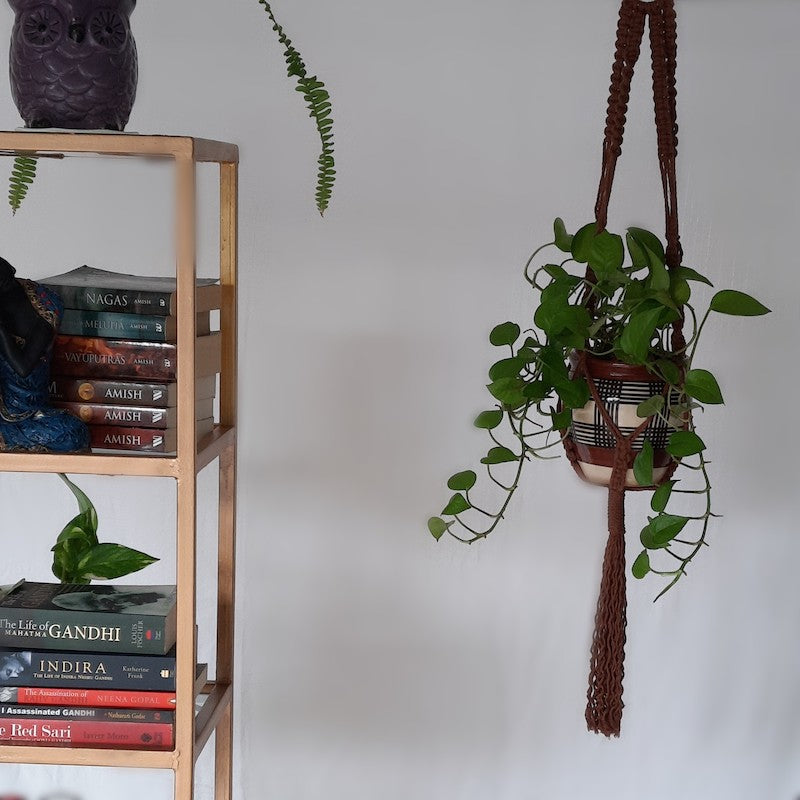 Brown Macrame Hand-knotted Plant Hanger