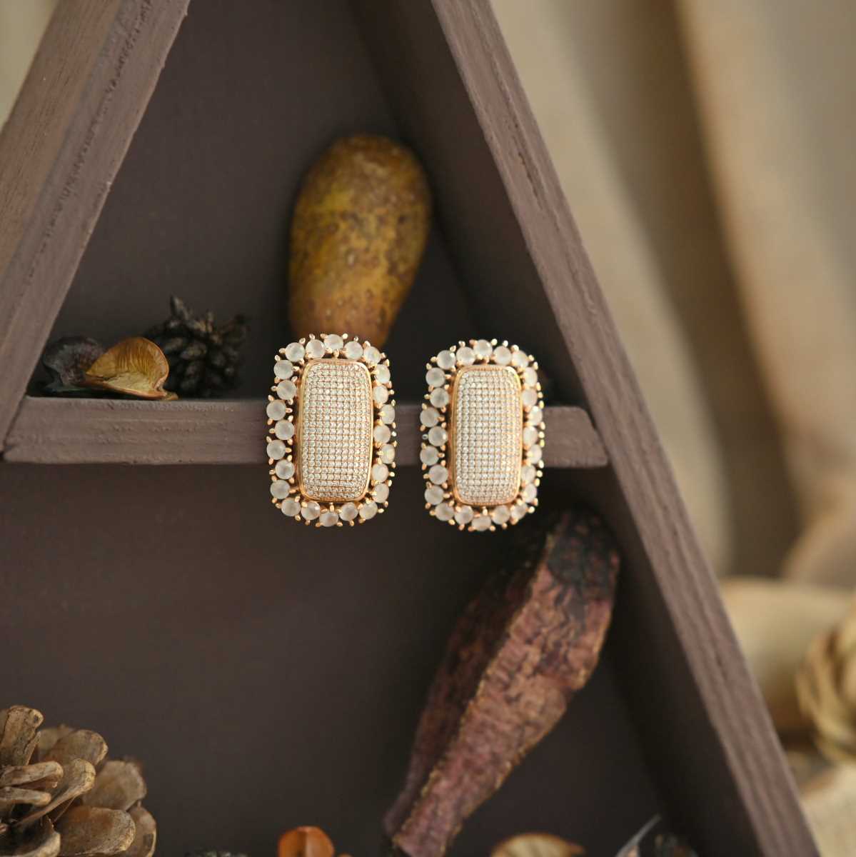 Elegant Diamond Studded Earrings