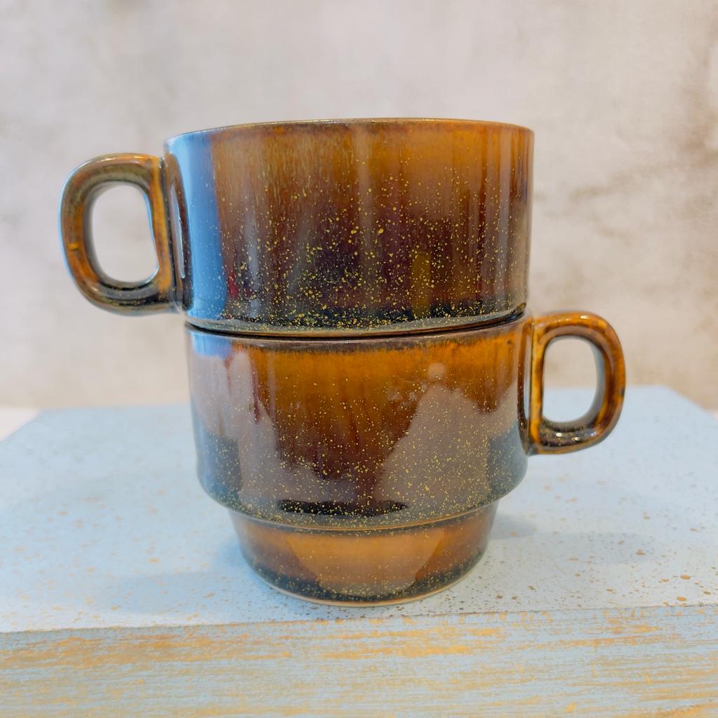 Amber Stackable Tea Cups (Set of 2)