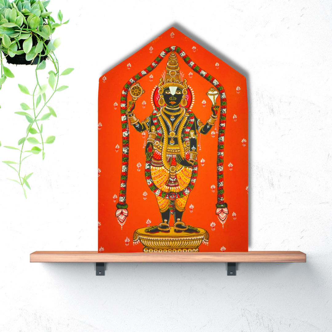 Hand-Painted Balaji Wall Panel