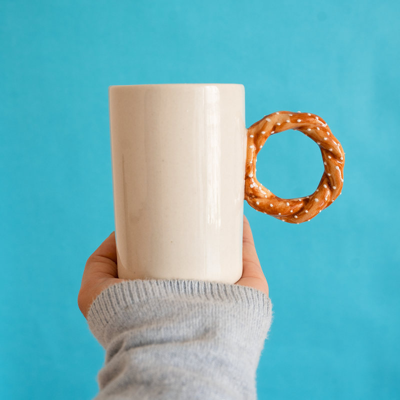 Pretzel & Bagel Coffee Tea Mug (Set of 2)