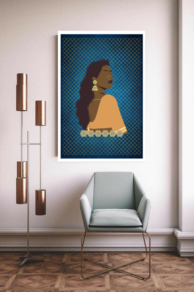 Modern Woman Contemporary Digital Wall Art