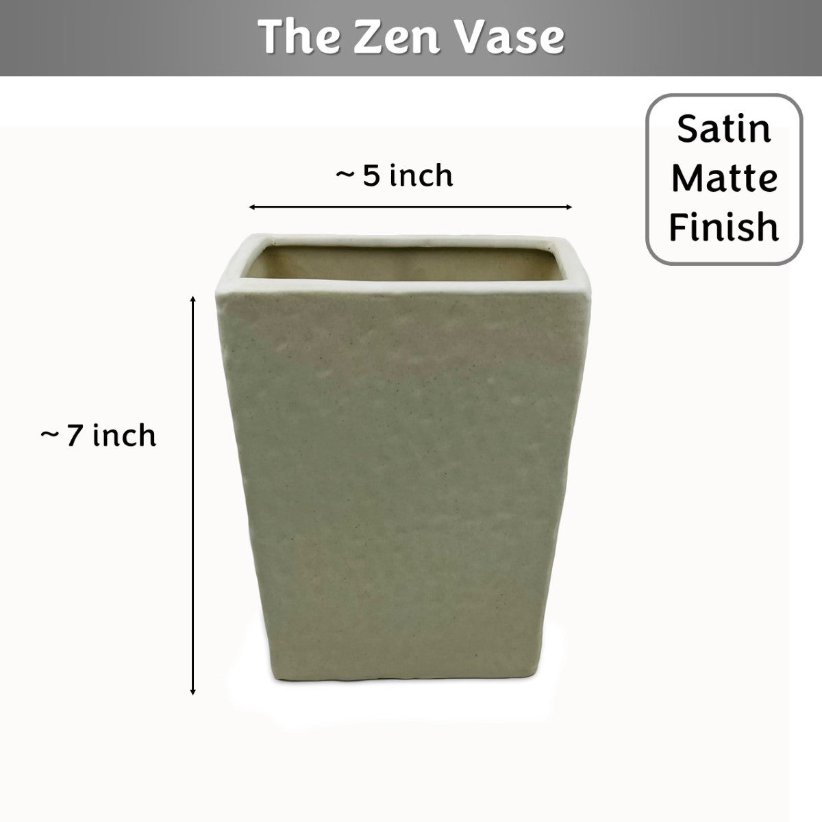 White Satin Zen Face Vase