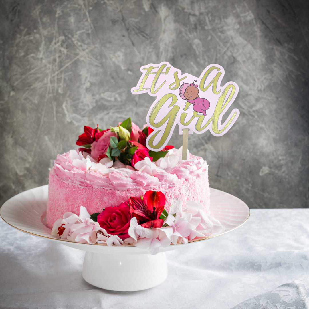 It’s a Girl Cake Topper (Pack of 3)