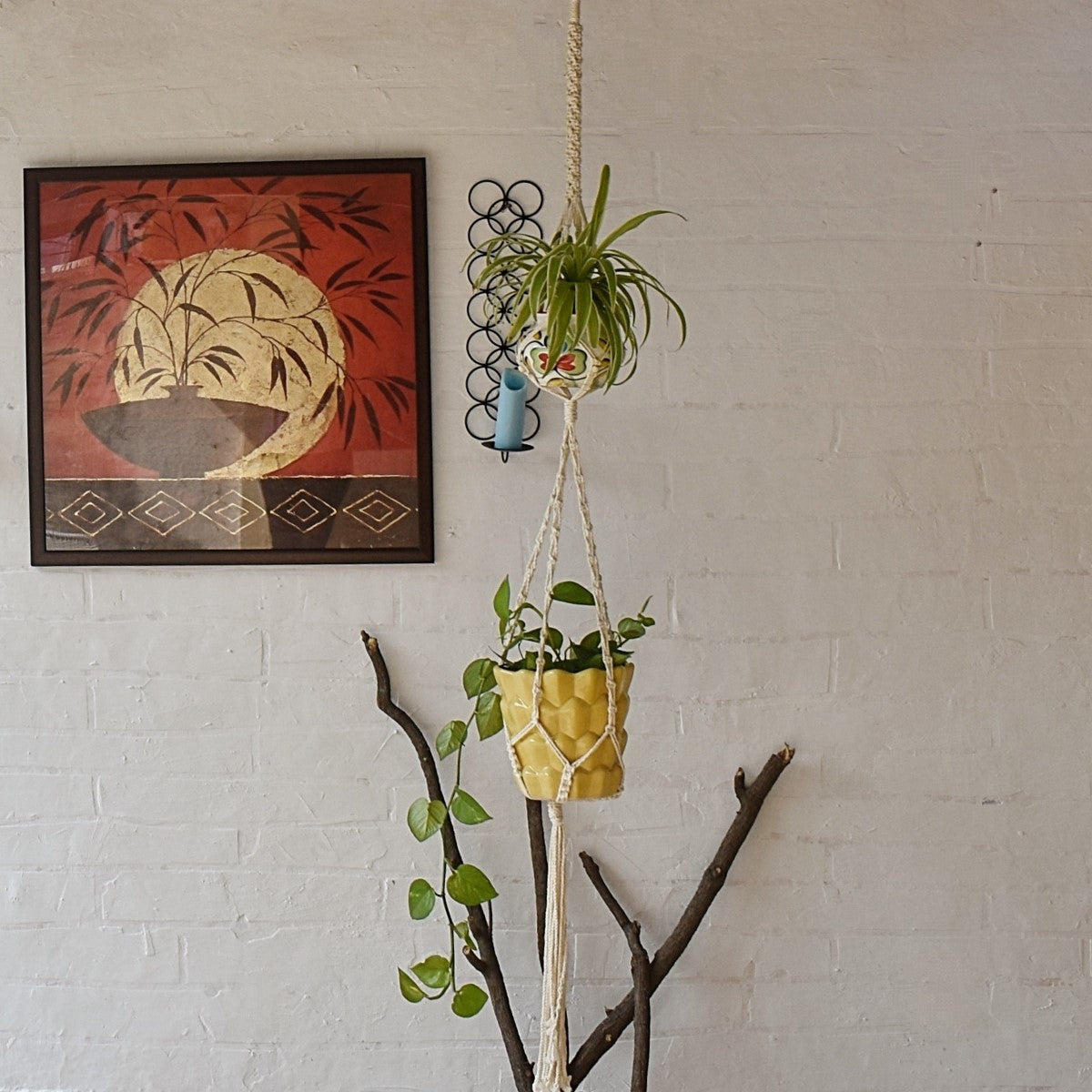 Two Tiered Macrame Plant Hangers (Set of 2)