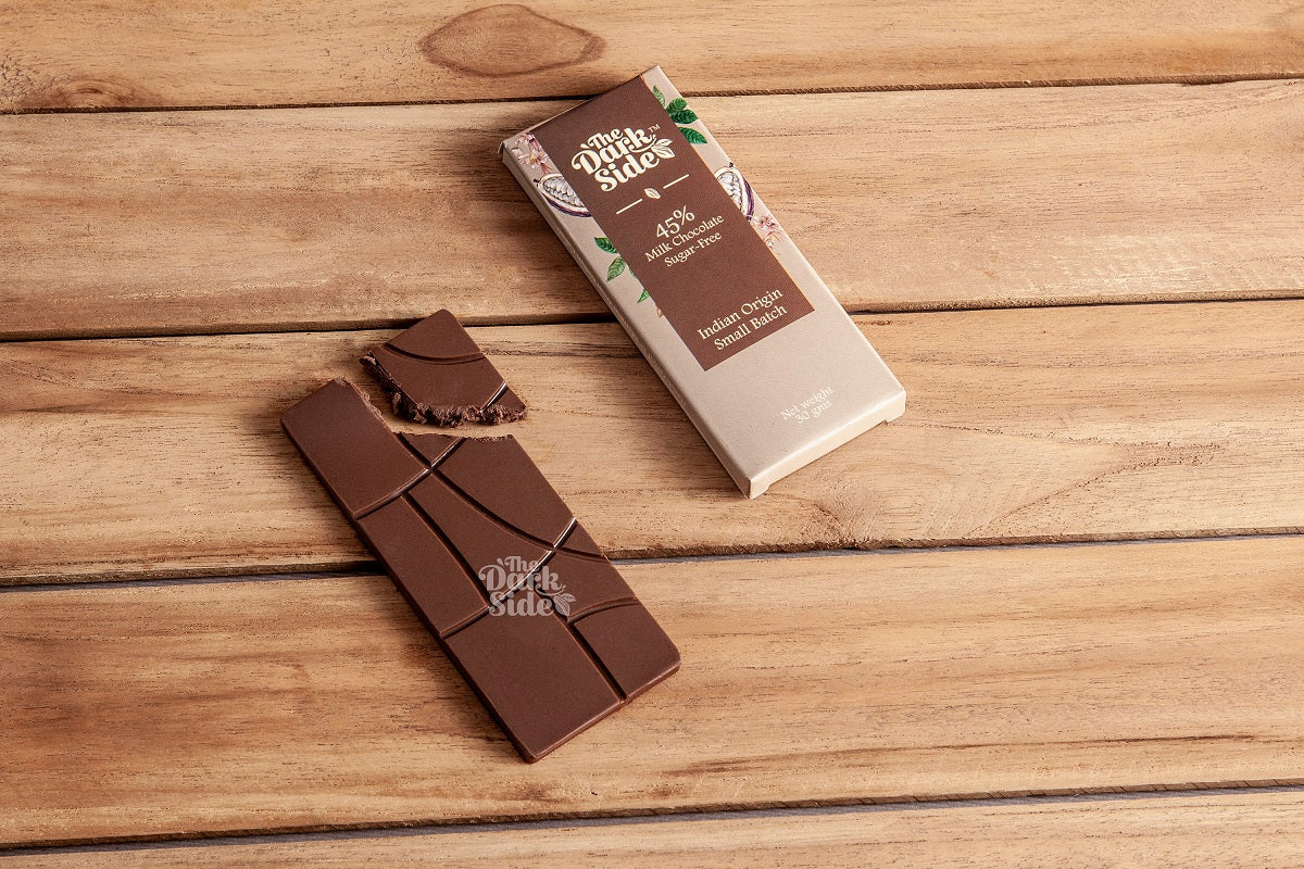 Vegan Sugar free 45% Milk Chocolate (Pack of 5)