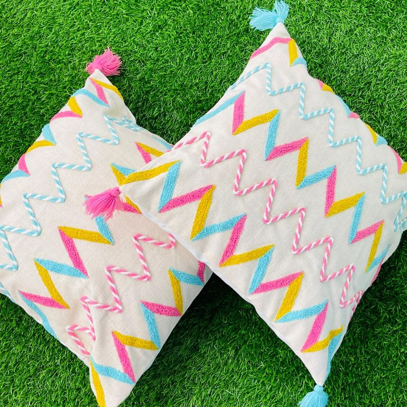 Embroidered Cushion Covers (Set of 2)