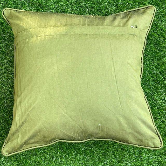 Pale Green Silk Cushion Cover Set (Pack of 5)