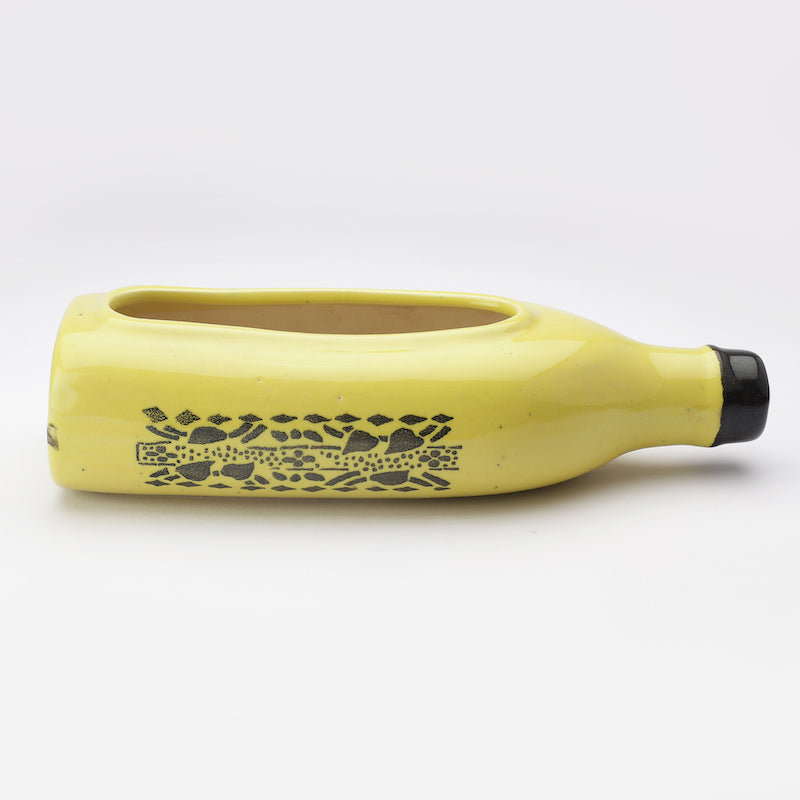 Yellow Vintage Ceramic Bottle Planter