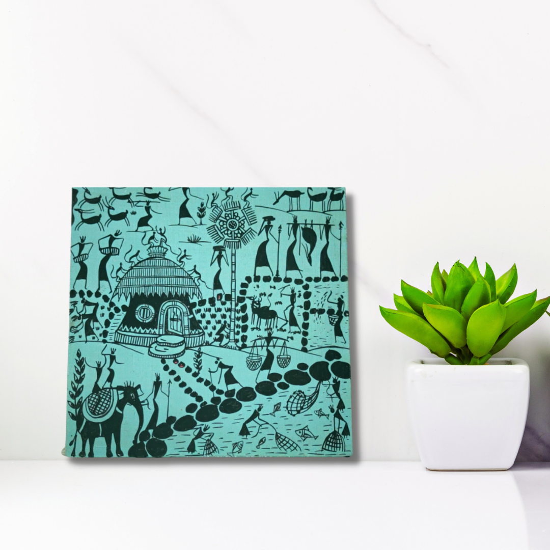 Saura Tribal Wall Plates (Set of 2)