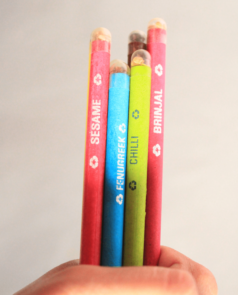 Coloured Seed Paper Pencils (Set of 5)