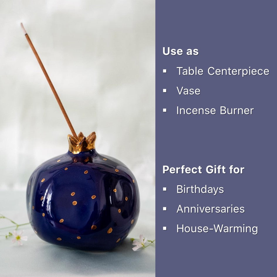 Pomegranate Showpiece with Gold Plated Crown