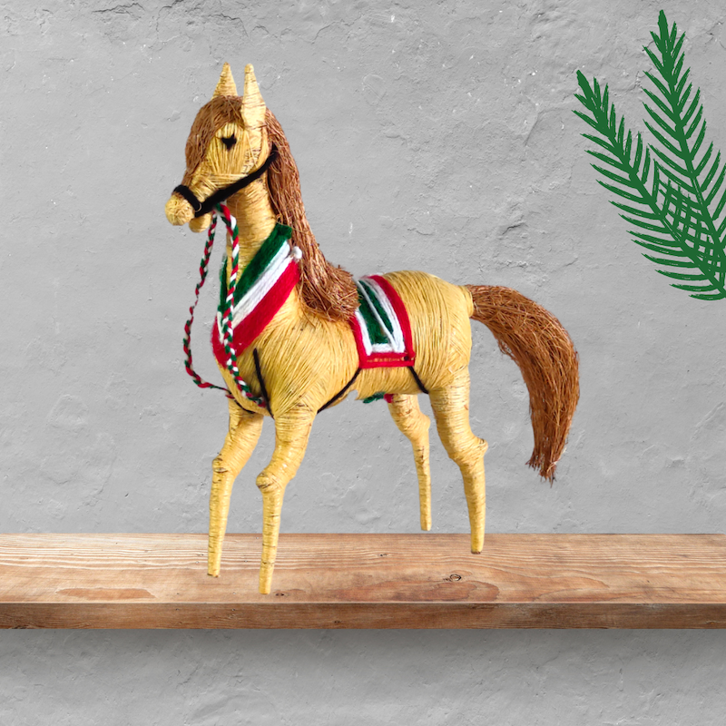 HandCrafted Coir Beige Horse | Ecofriendly & Sustainable Décor