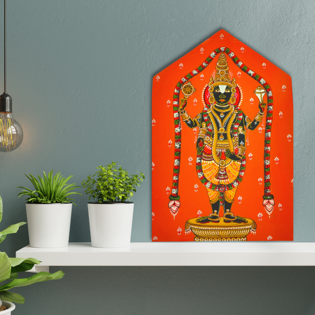 Hand-Painted Balaji Wall Panel