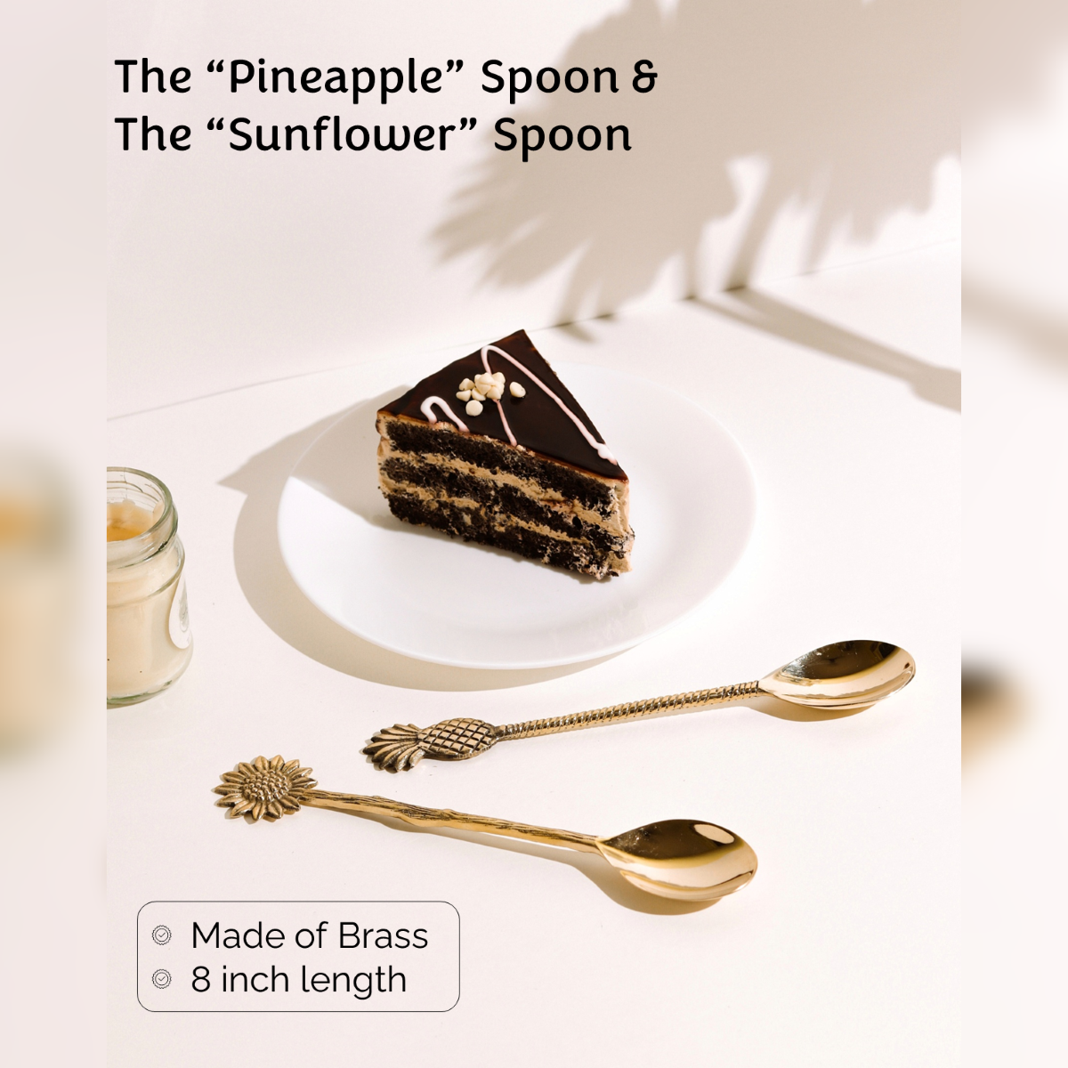 Brass Cutlery Tropical Design Spoon (Set of 2)