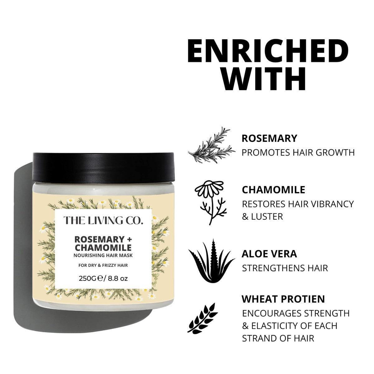 Nourishing Hair Mask With Rosemary + Chamomile