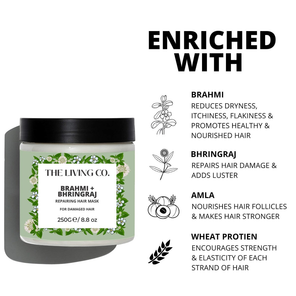 Repairing Hair Mask With Brahmi + Bhringraj