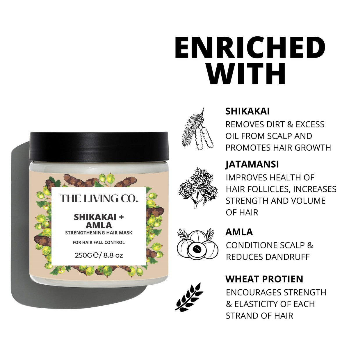 Strengthening Hair Mask With Shikakai + Amla