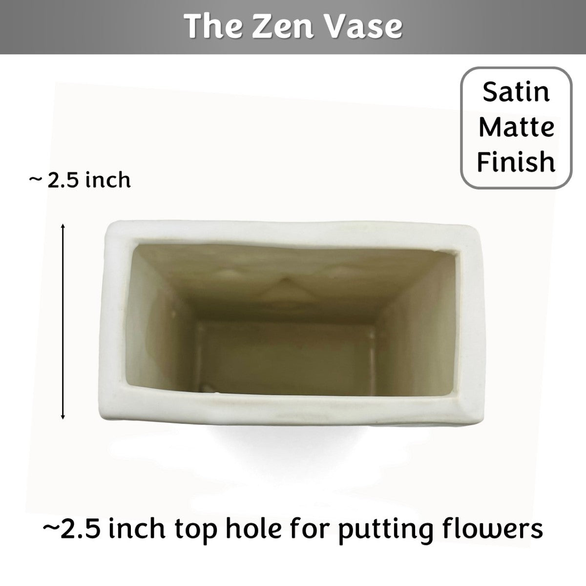 White Satin Zen Face Vase