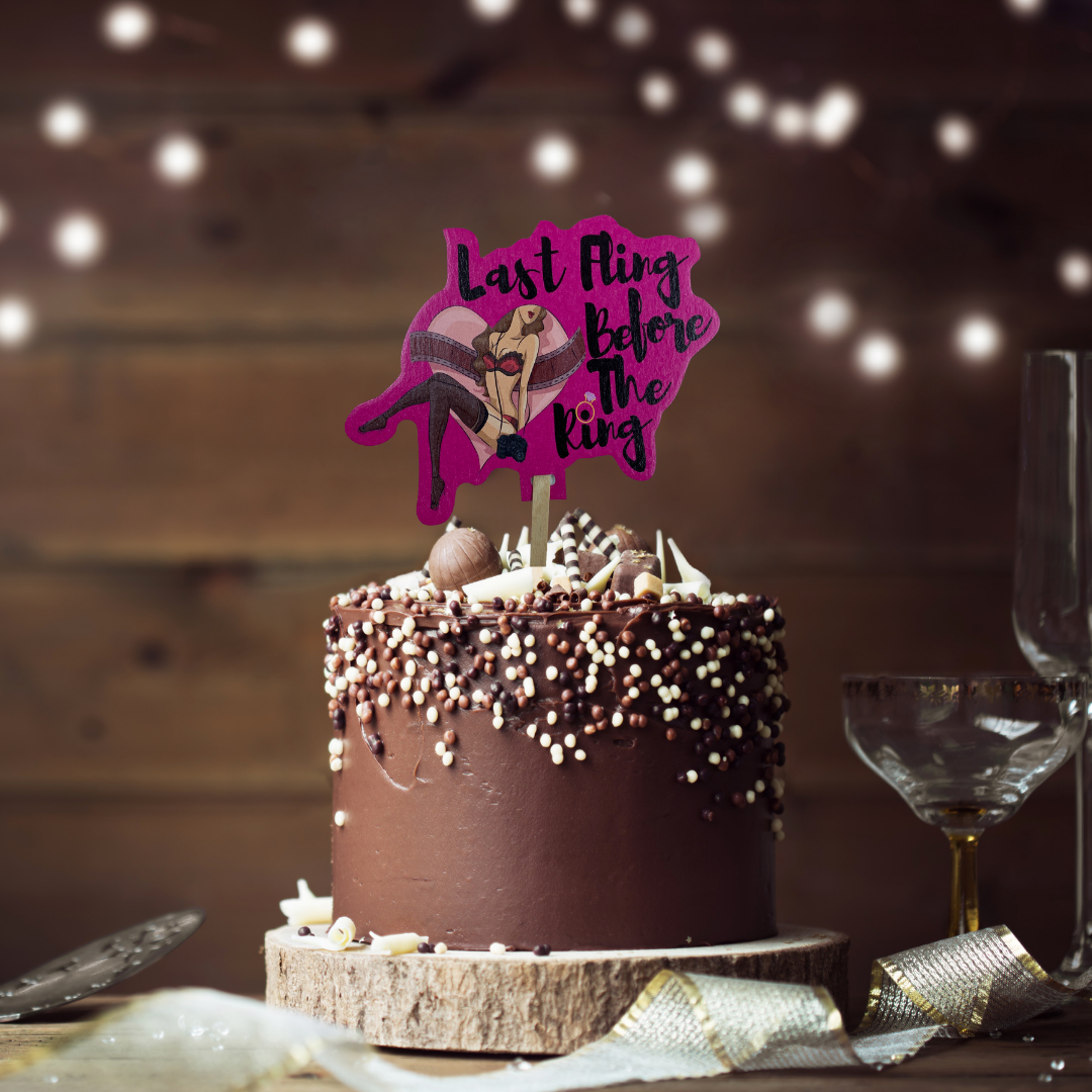 Last Fling before the ring Cake Topper (Pack of 3)