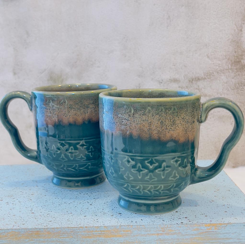 Luxury Designer Coffee Mugs (Set of 2)
