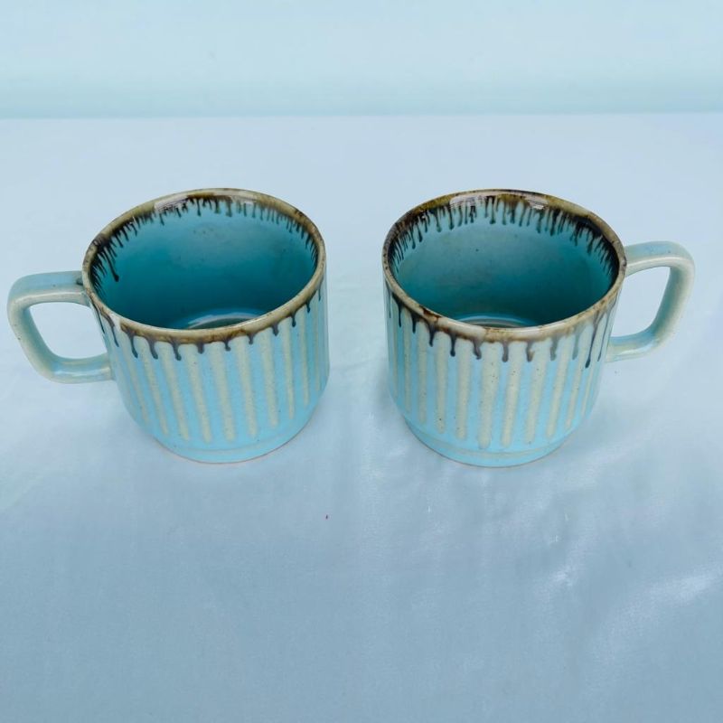 Pastel Green Chocolate Lined Tea Cups