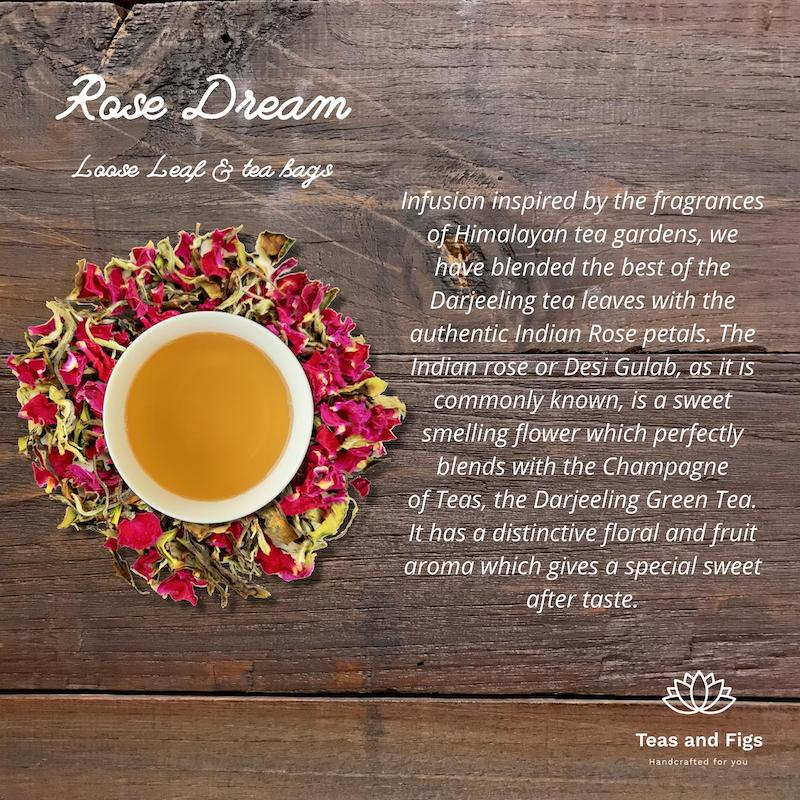 Rose Dream Handcrafted Tea Bags (Pack of 12)
