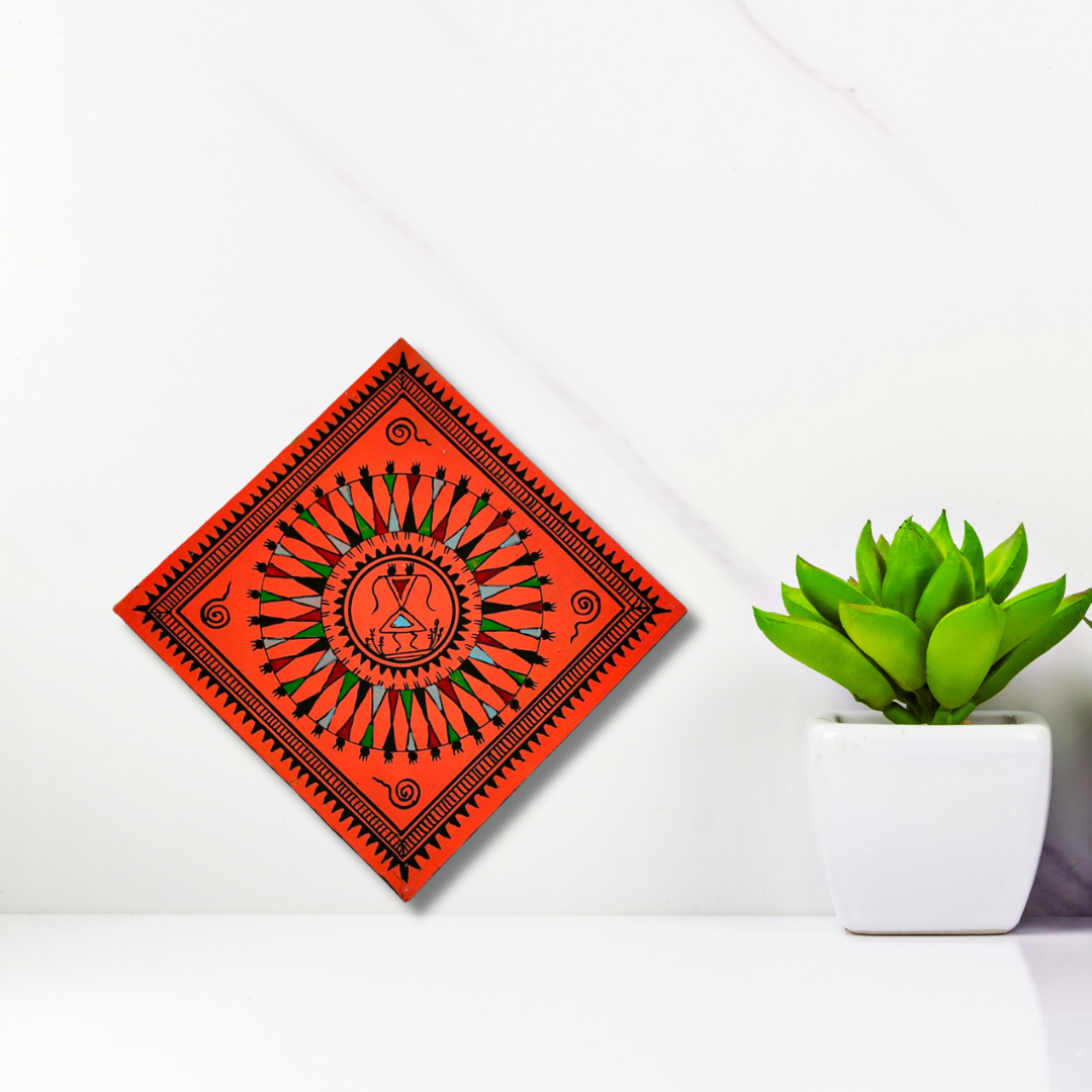 Saura Tribal Wall Plates (Set of 2)