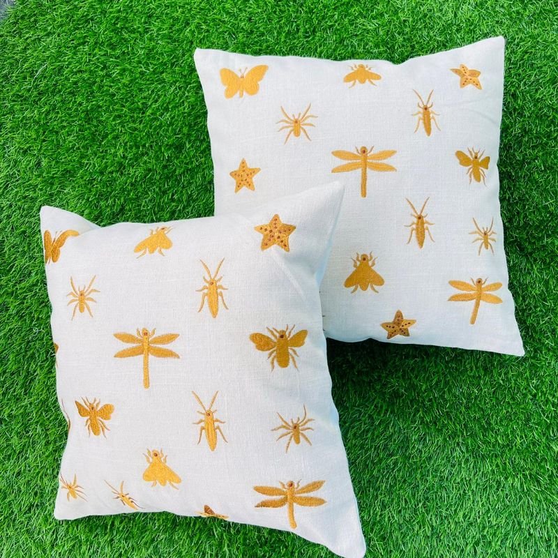 Embroidered Cushion Covers (Set of 2)