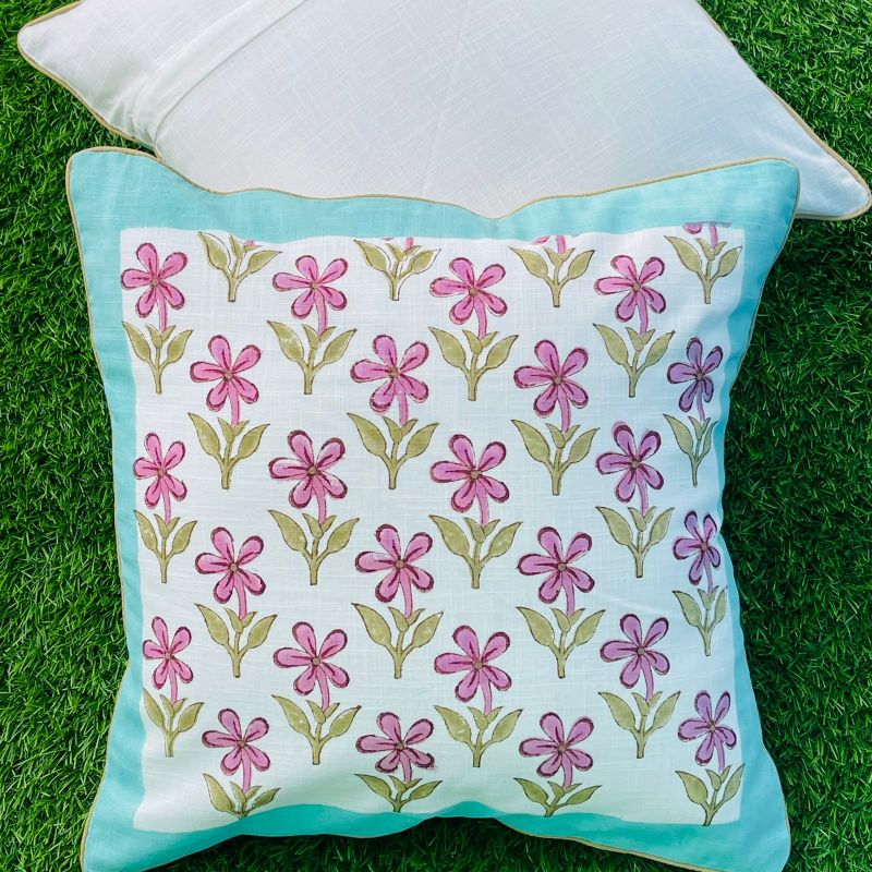 Floral Cotton Slub Cushion Covers