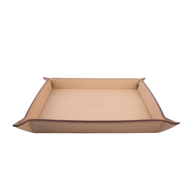 Kalba Beige Rexine Organizer Trays (Set of 3)