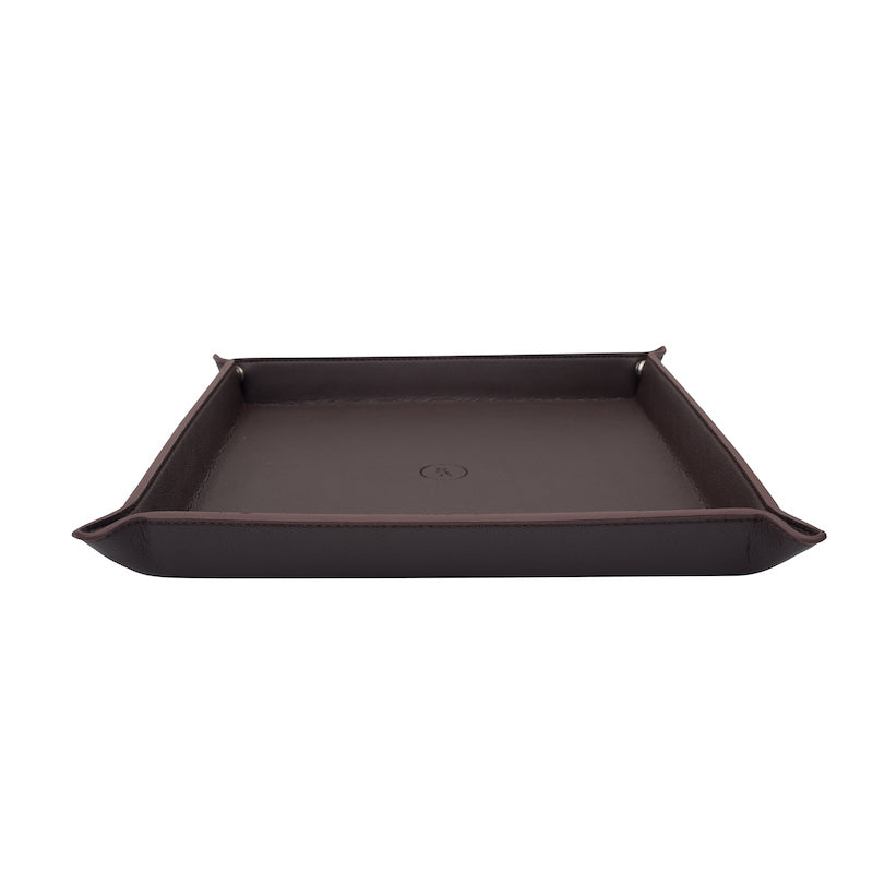 Elphine Brown Rexine Tray Organizers (Set of 3)