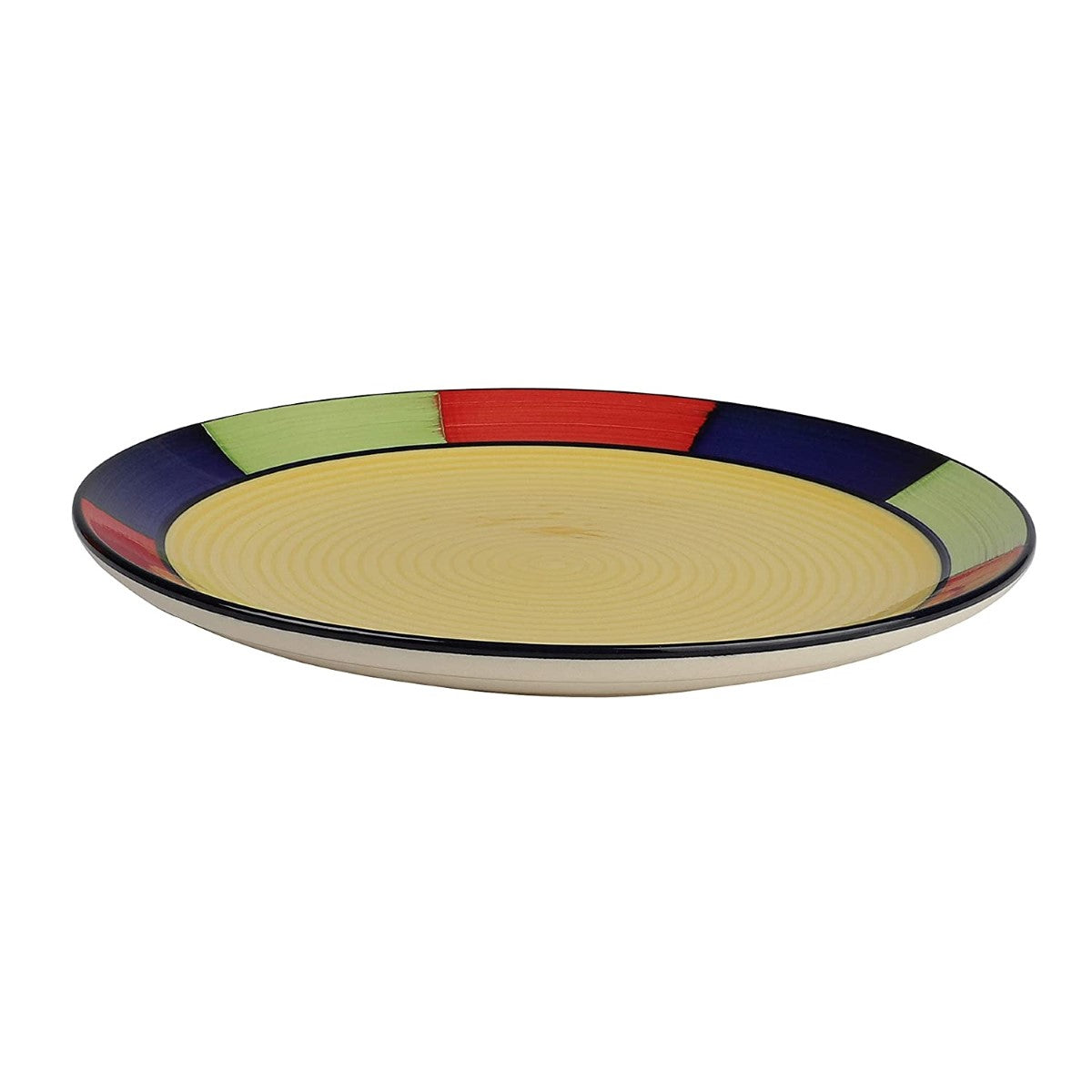 Multicolor Handpainted Ceramic Dinner Plates (Set of 2)