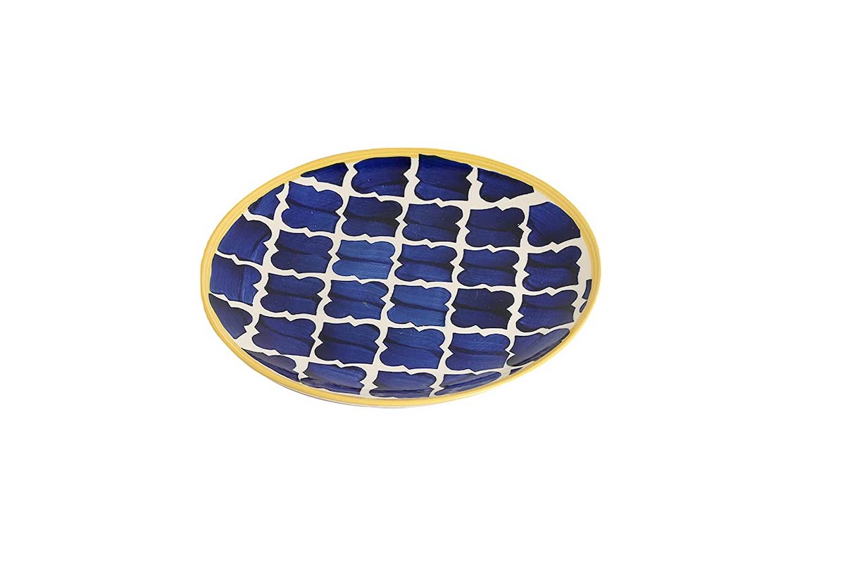 Moroccan Handpainted Ceramic Dinner Plates (Pack of 4)