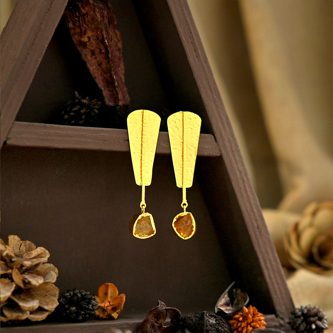 Stone Studded Handcrafted Earrings