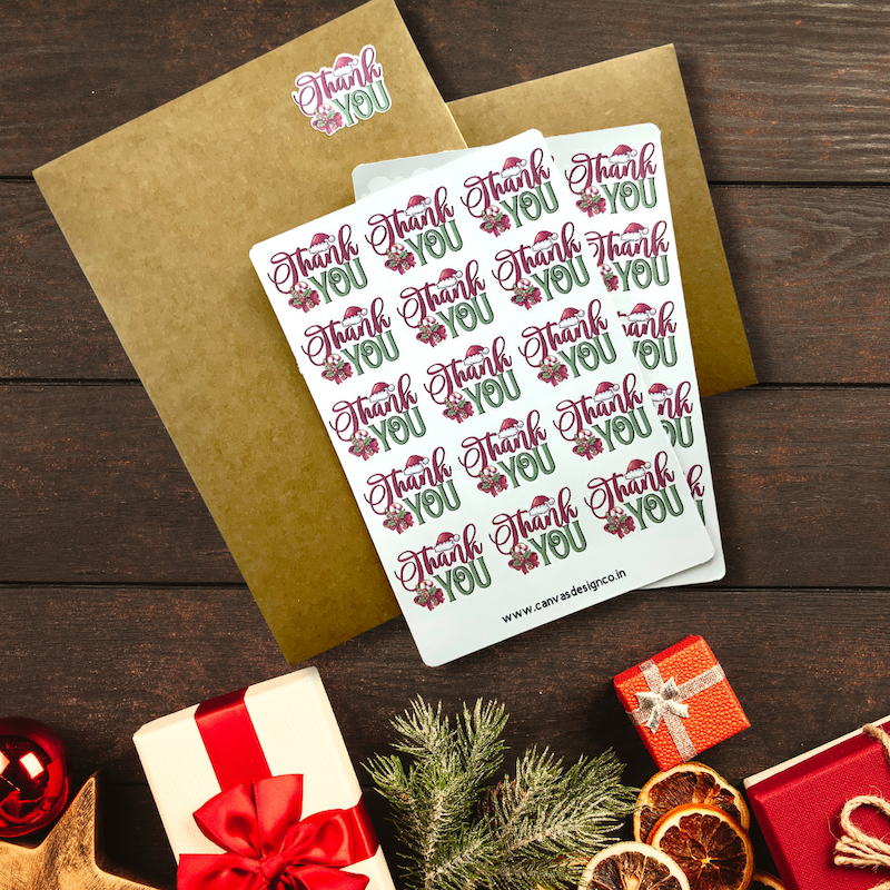 Christmas Thank You Stickers (Pack of 30)