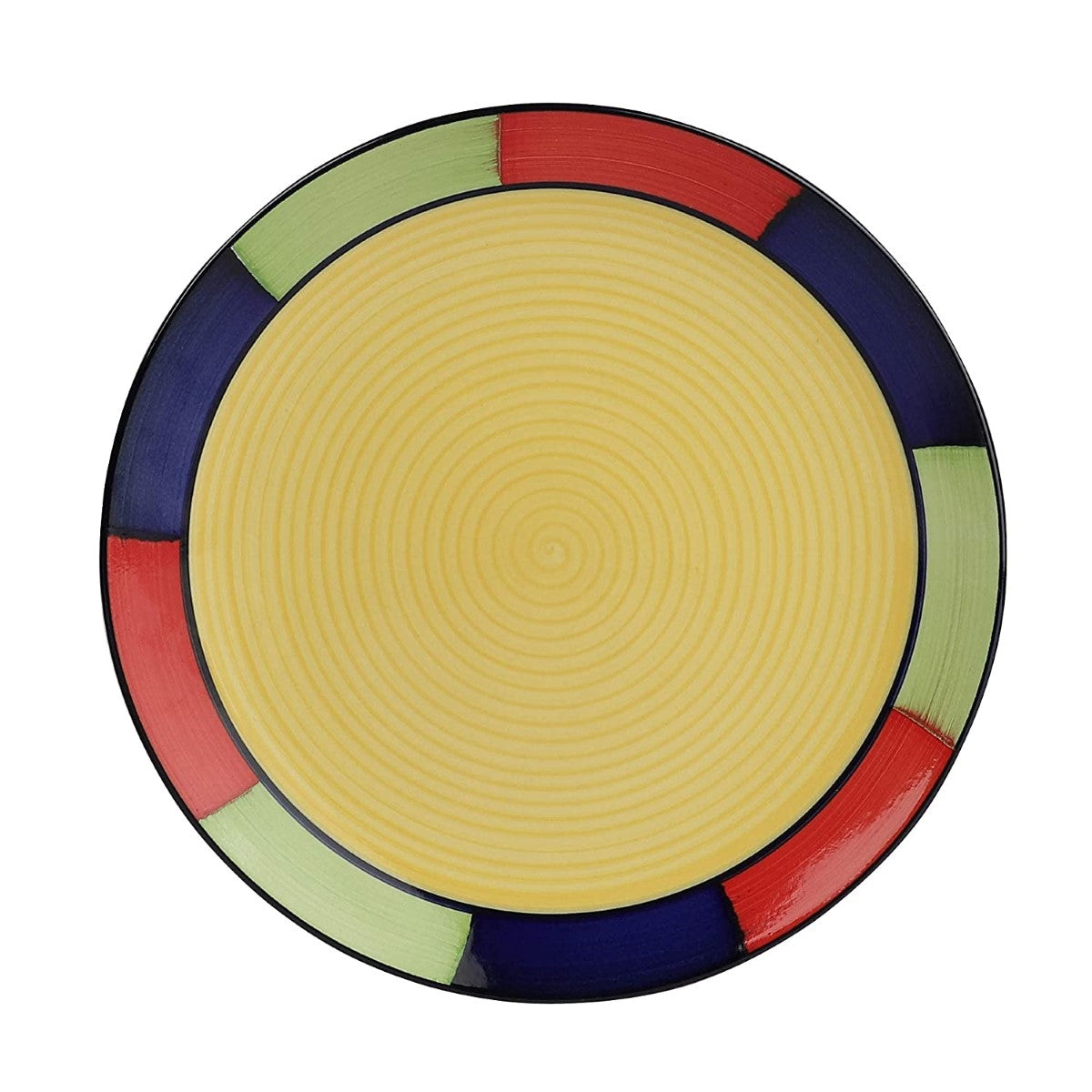 Multicolor Handpainted Ceramic Dinner Plates (Set of 2)