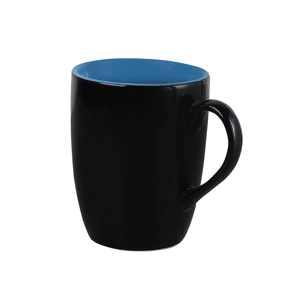 Black Shine Abstract and Classic Ceramic Tea/Coffee Mugs-320ml (Pack of 2/4/6)