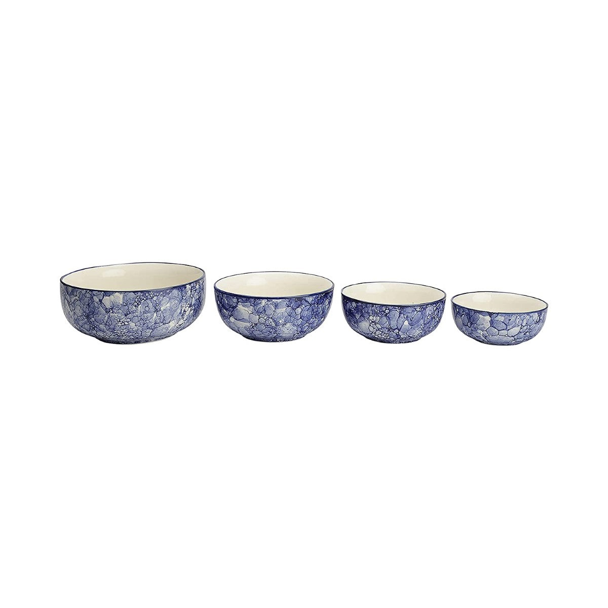 Blue Ceramic Mixing Bowls (Set of 4)