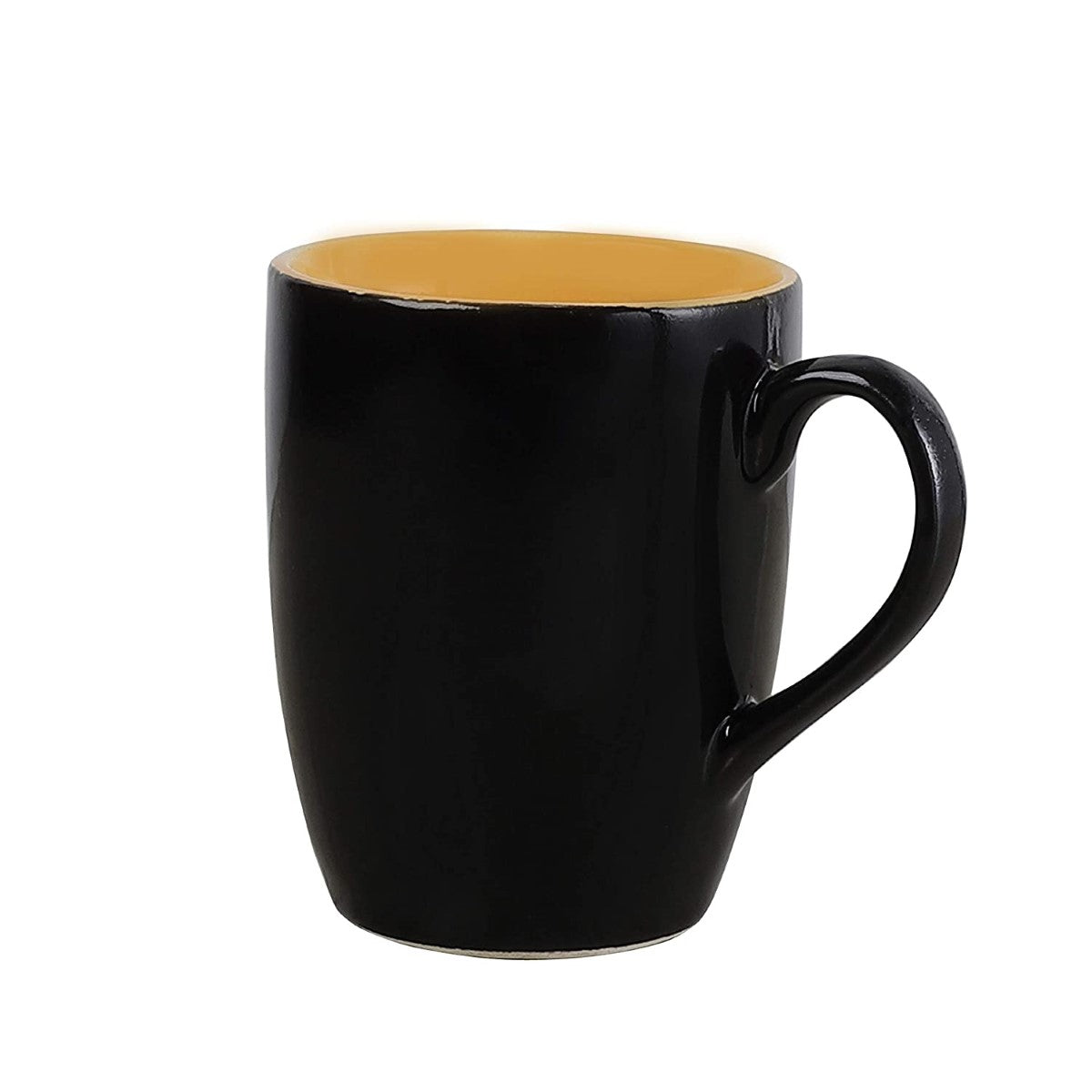 Black Shine Abstract and Classic Ceramic Tea/Coffee Mugs-320ml (Pack of 2/4/6)