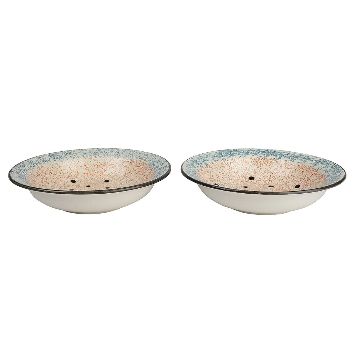 Premium Ceramic Hand-Painted Pasta/Soup/Snack Plate (Set Of 2 Plates)
