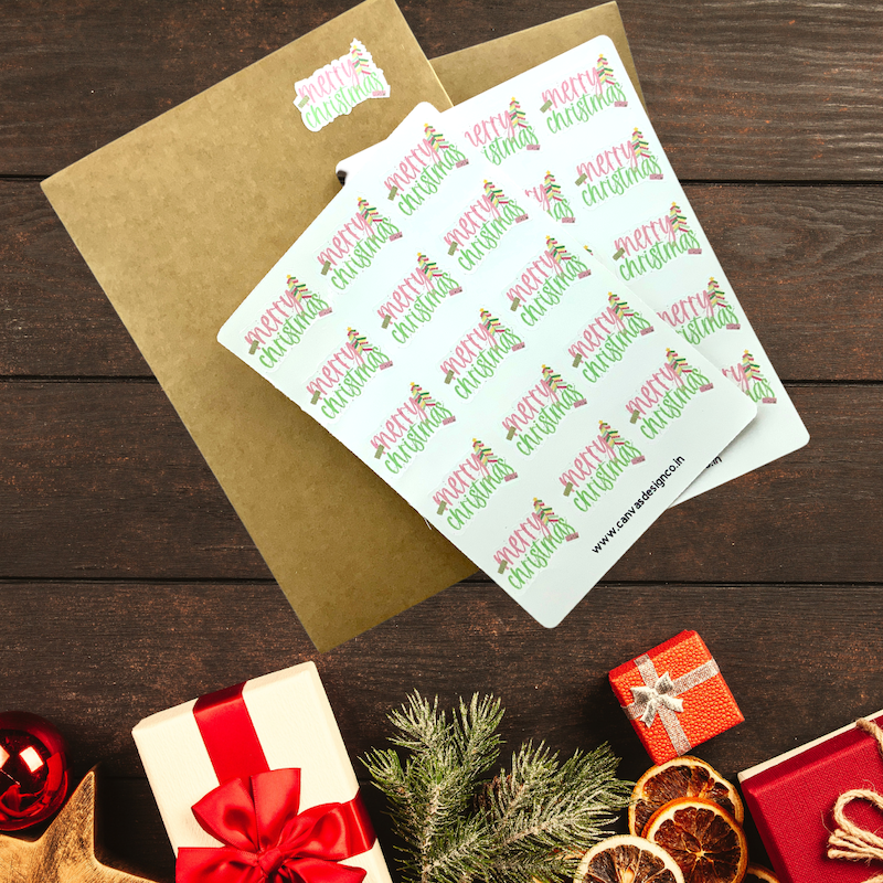 Merry Christmas Stickers (Pack of 30)