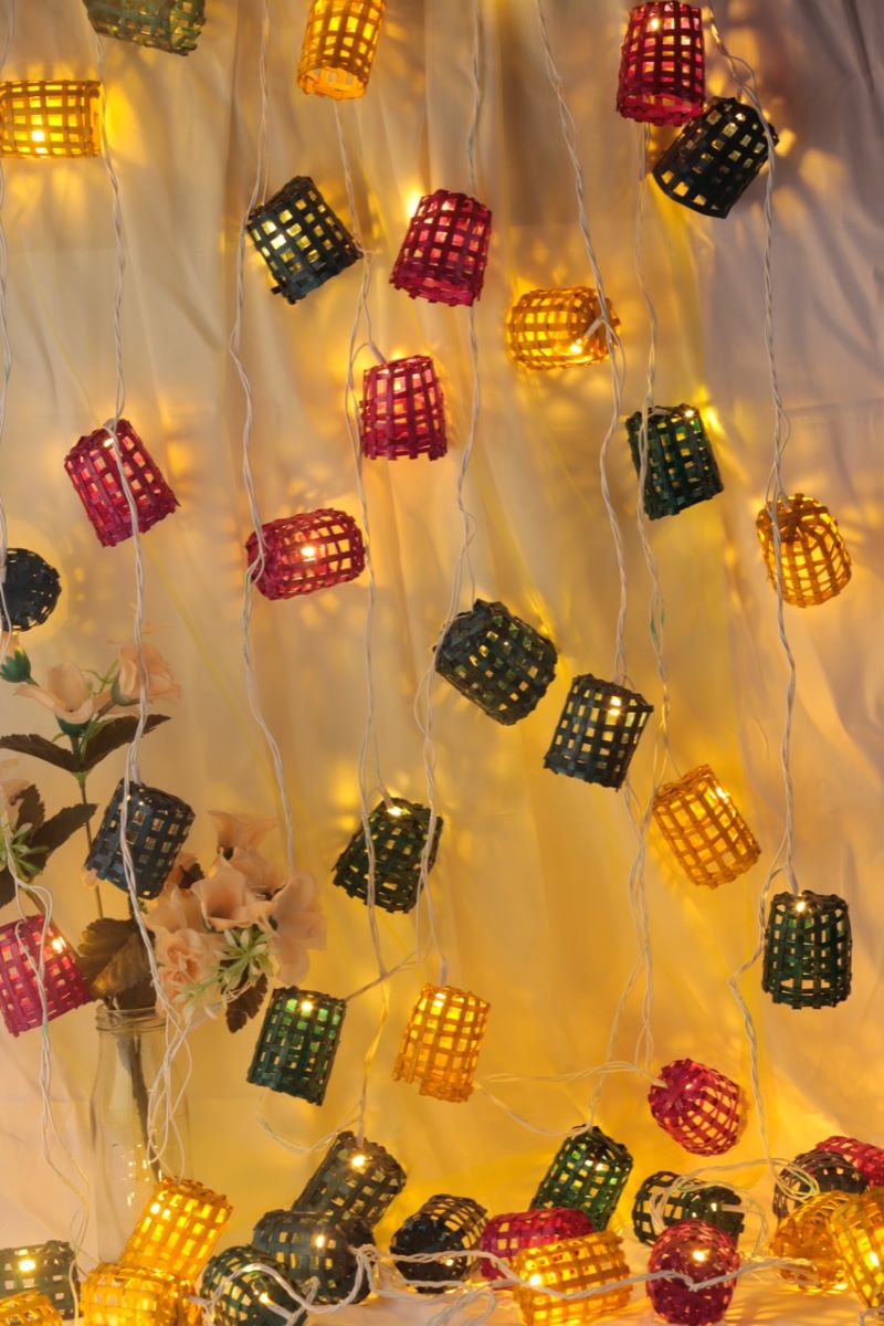 Bamboo Handmade Fairy Light /Festive Decorative Light-Glass Design