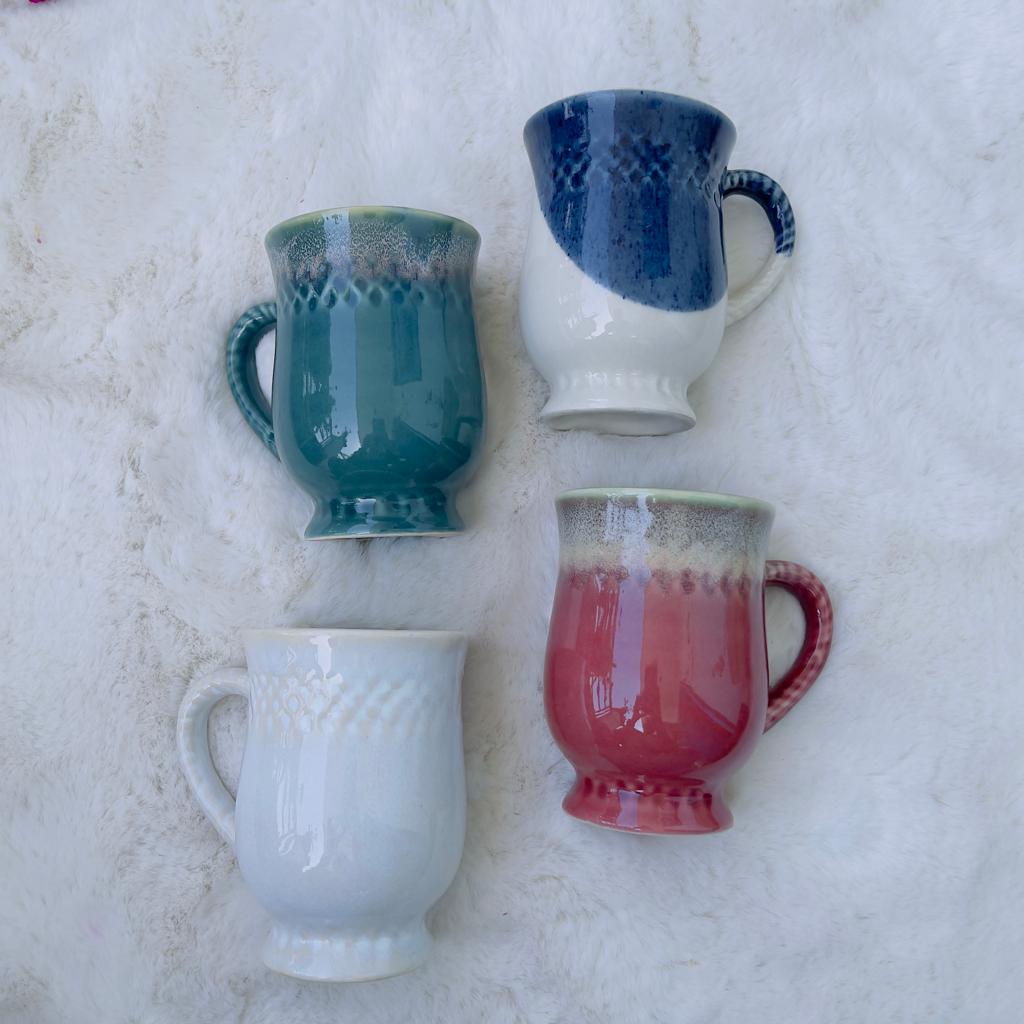 Designer Tall Milk Mugs (Set of 2)